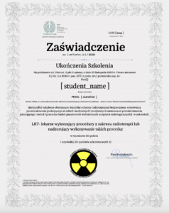 ochrona radiologiczna pacjenta certyfikat